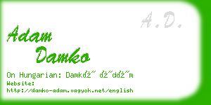 adam damko business card